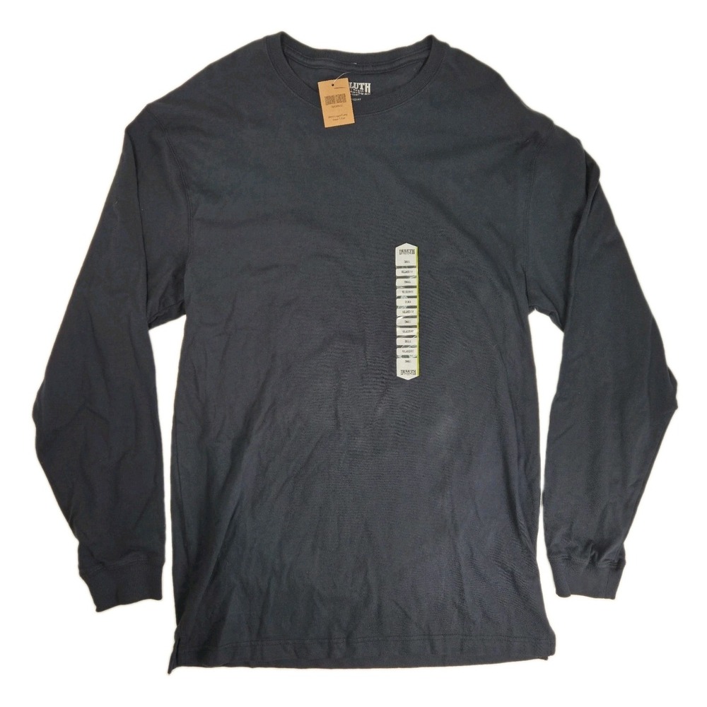 NWT Duluth Trading Co. Long Sleeve Crewneck Shirt Mens S Blue Longtail  Workwear